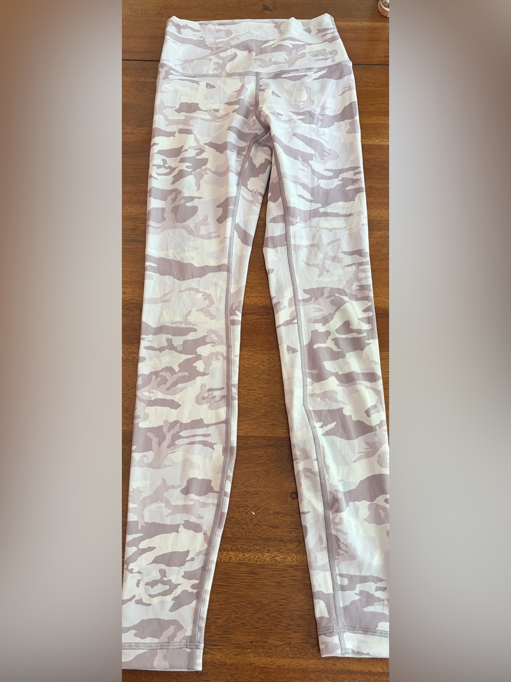 NWOT Lululemon Align High Rise Ribbed Pant White Camo Size 4 28"